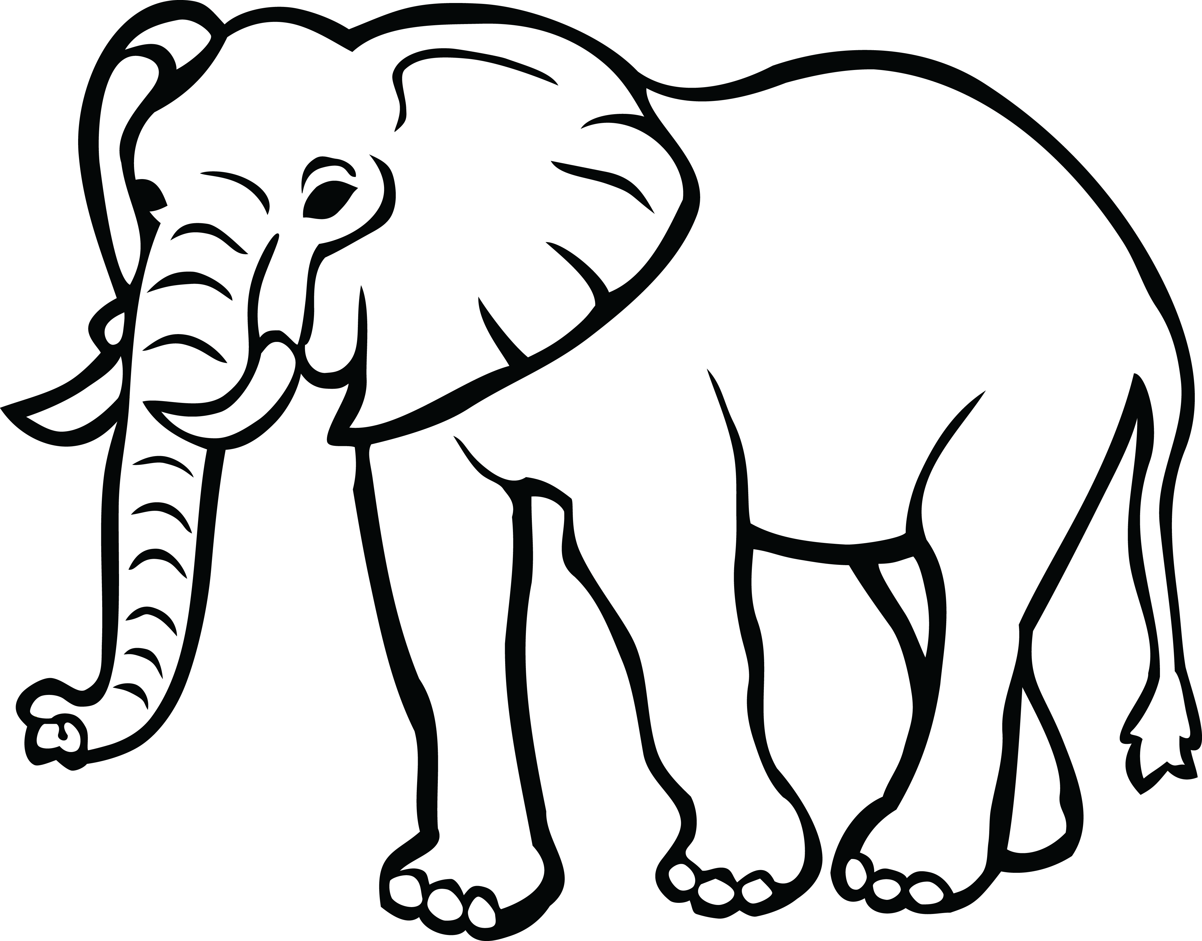 Elephant Black And White Png & Free Elephant Black And White.png.