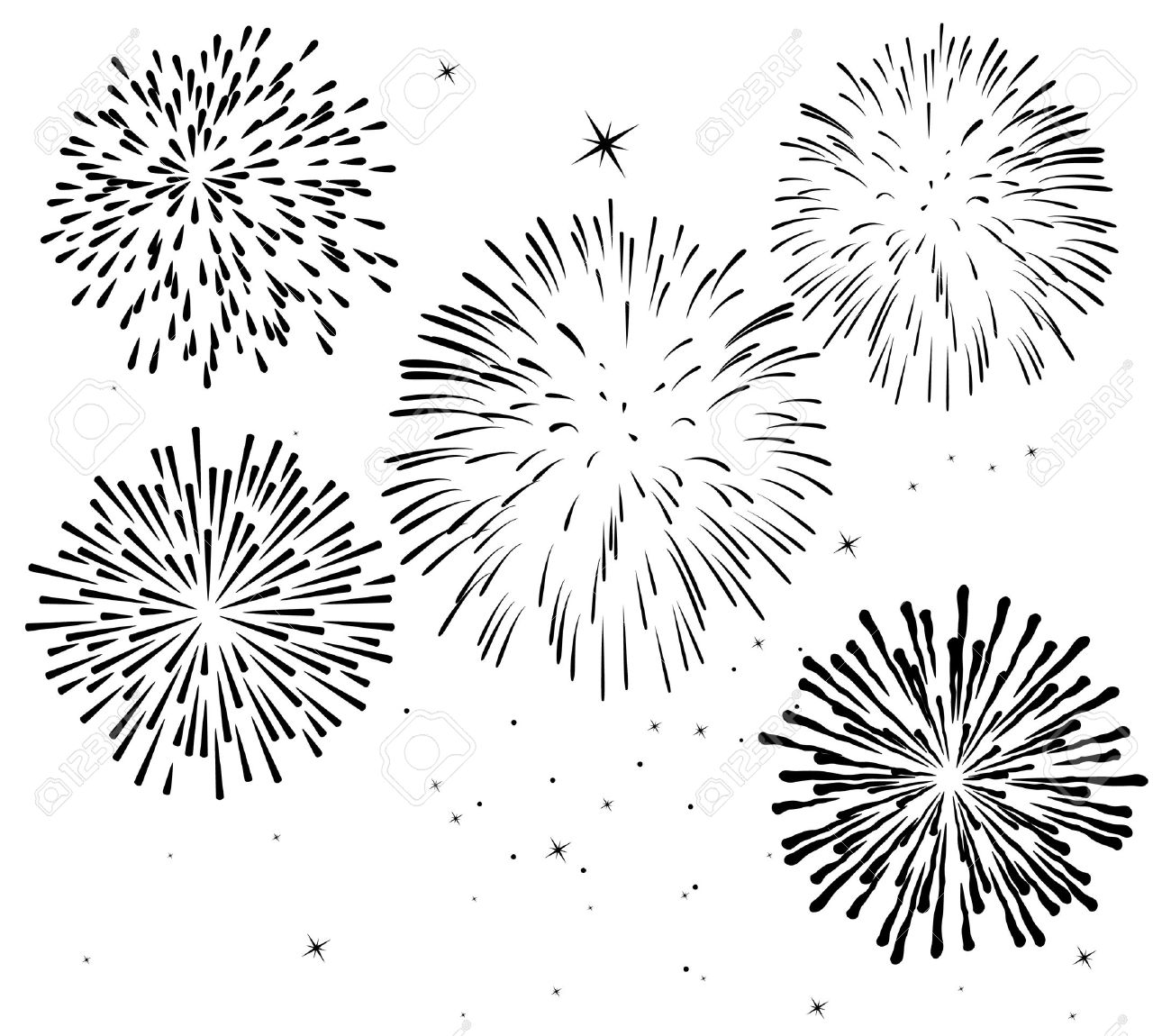 White fireworks clipart 3 » Clipart Station.