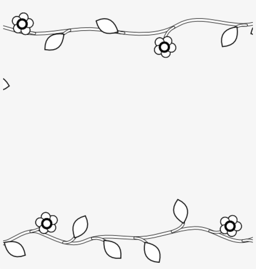 Black And White Flower Border Clipart All About Clipart.
