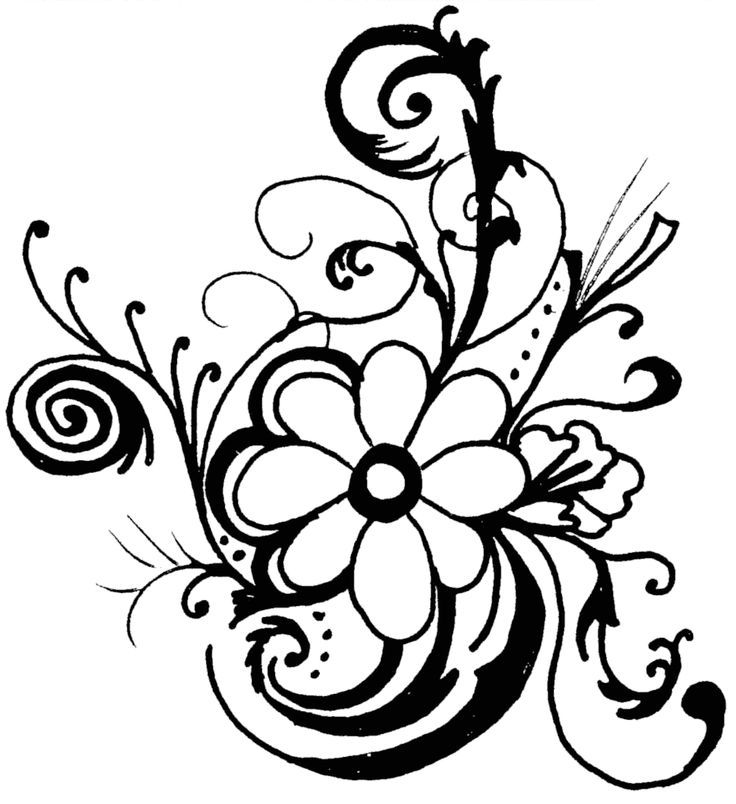 Free Flower Clipart Black And White, Download Free Clip Art.