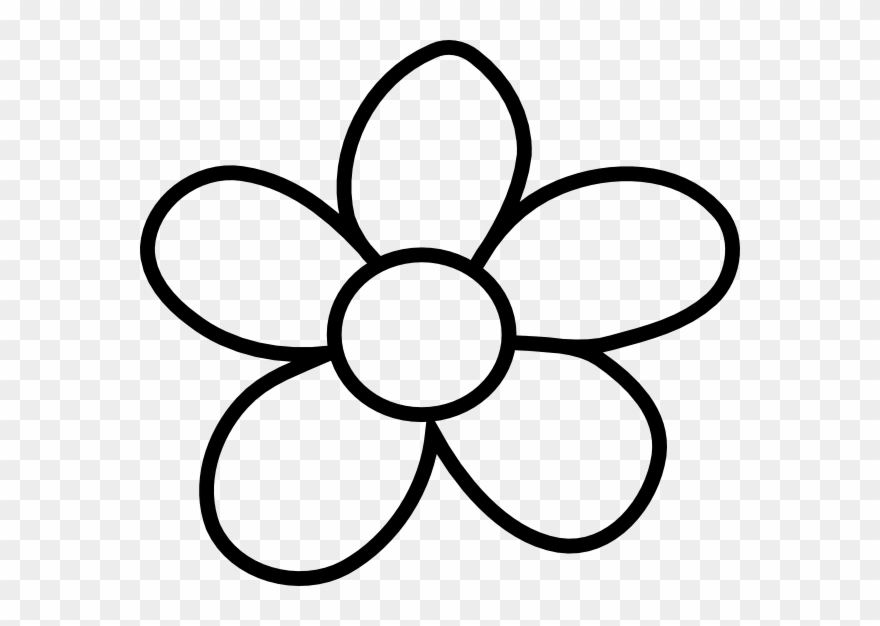 Gallery Of Clip Art Flower Black And White Clipart.