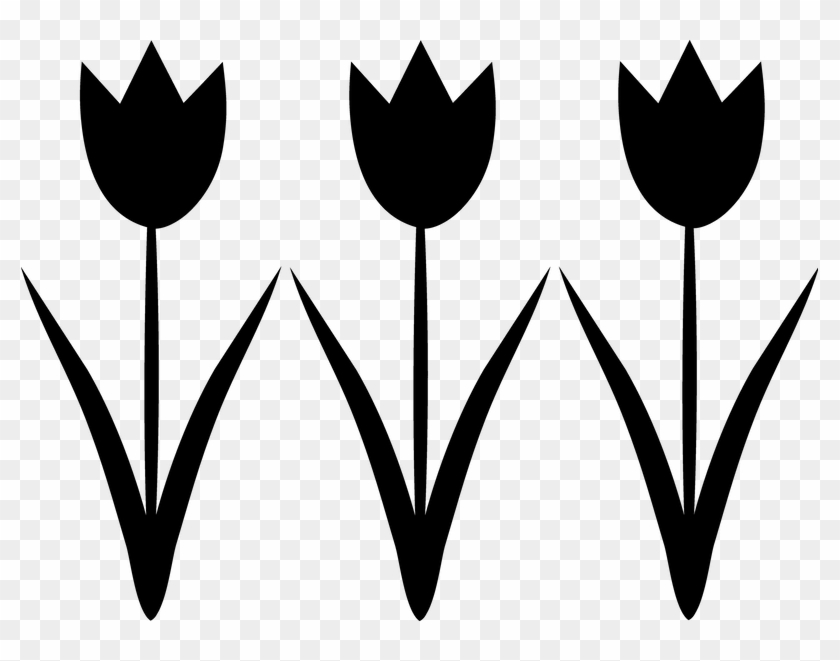 Simple Flowers Black And White Clipart, HD Png Download.