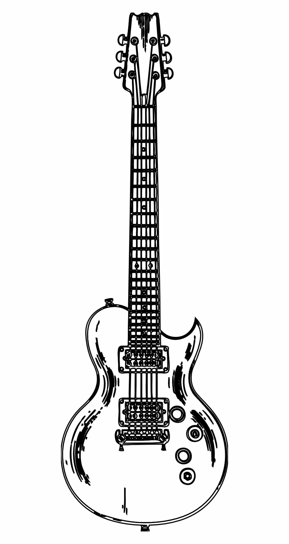 Free Black And White Guitar Clipart, Download Free Clip Art.
