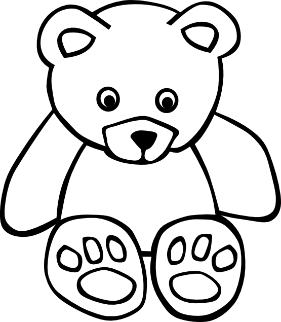 Bear black and white gummy bear black and white clipart.