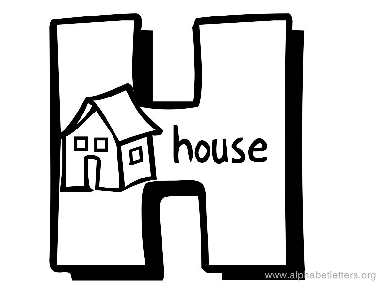 Free Letter H Clipart Black And White, Download Free Clip.