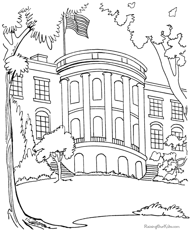 The White House Coloring pages.