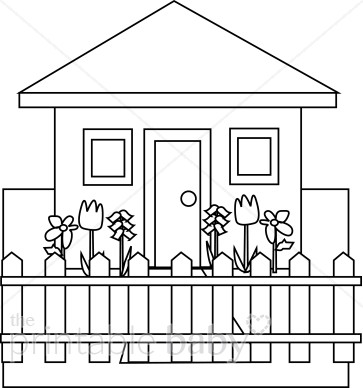 Clipart Of Houses Black And White.