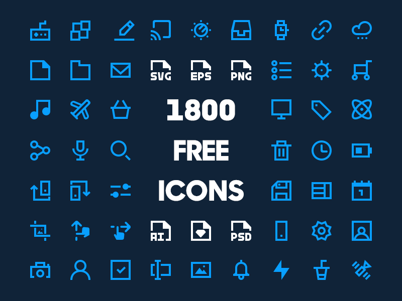 1800 Free Minimal Icon Pack [20x20] by Alexandru Stoica on Dribbble.