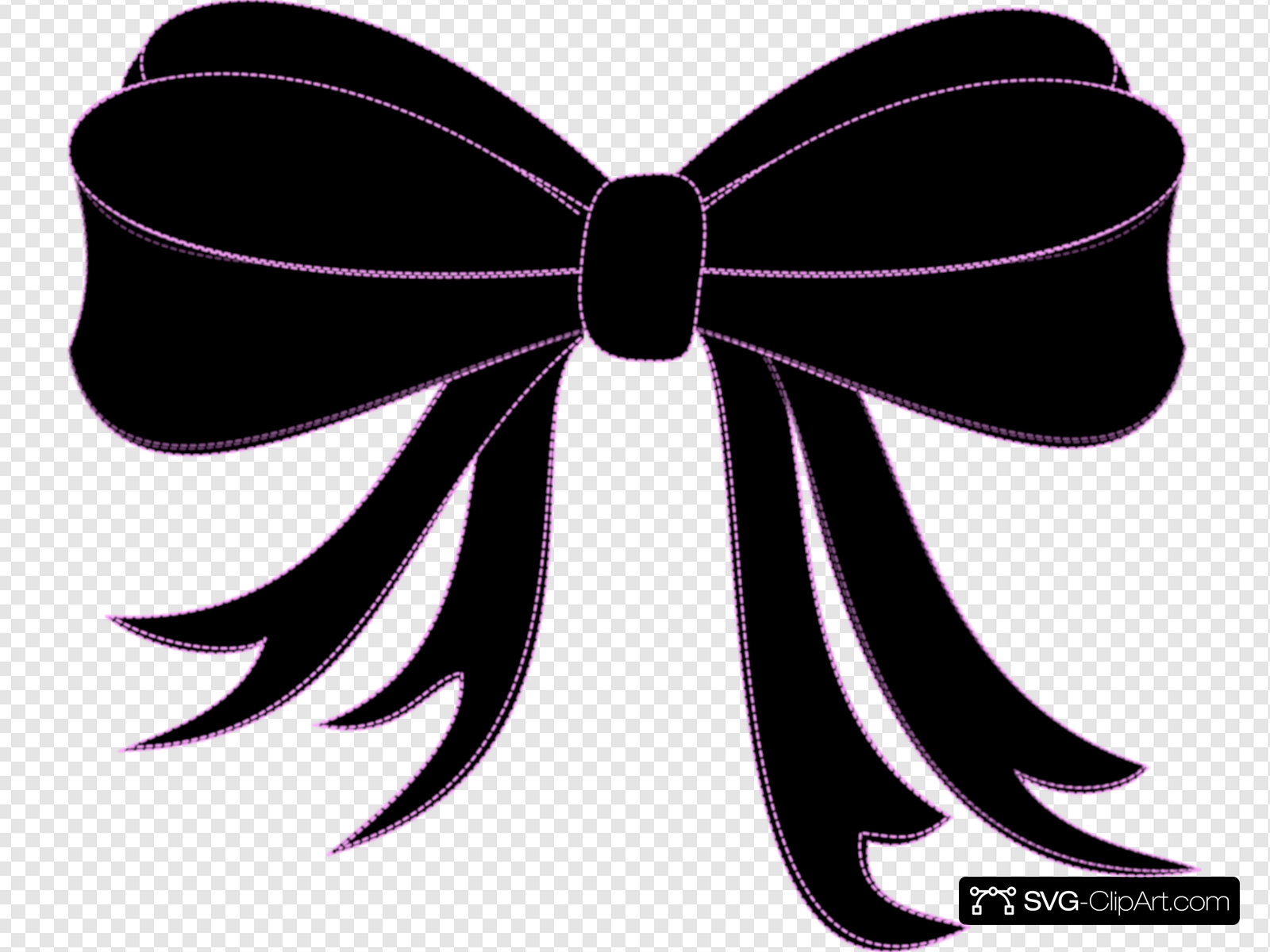 Black Bow Ribbon Clip art, Icon and SVG.