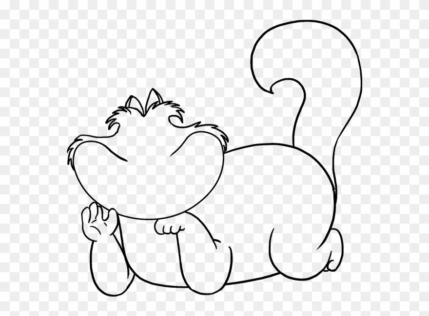 Drawn Cheshire Cat Tail.