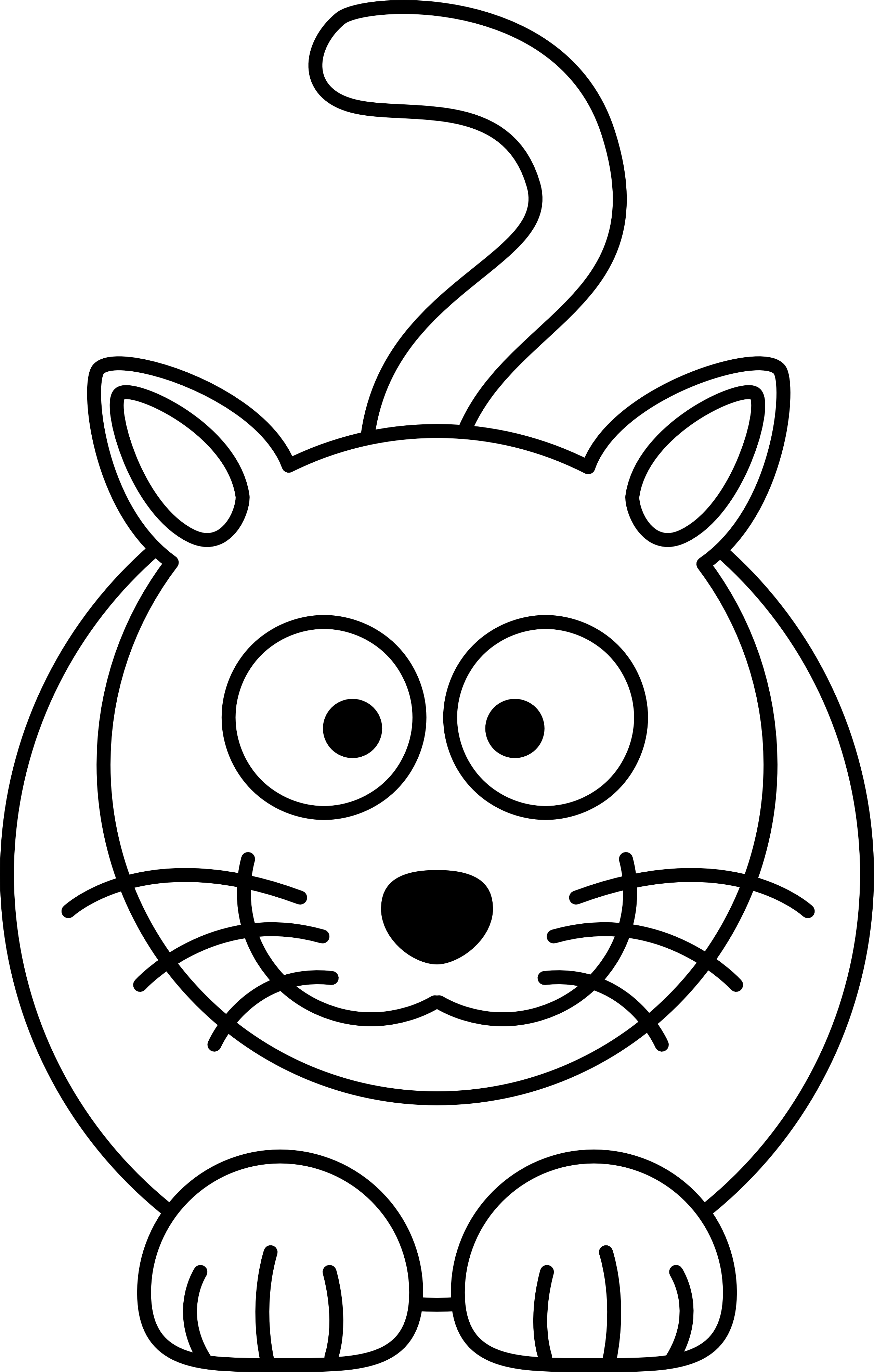 Cat Clip Art Black And White.