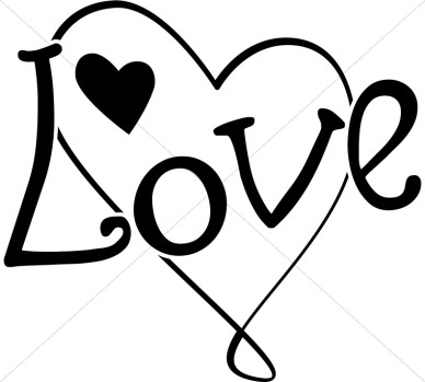 Love Clipart Black And White.