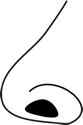 nose clipart black and white.