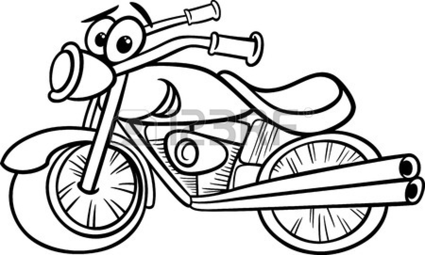Motorcycle clipart black and white 2 » Clipart Station.