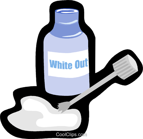 white out, stationary Royalty Free Vector Clip Art illustration.