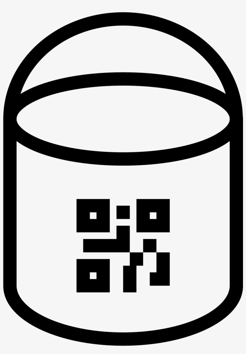 Paint Bucket With Qr Icon.