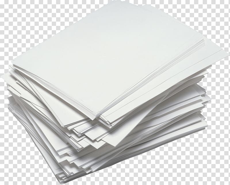 White papers, Messy Paper Stack transparent background PNG.
