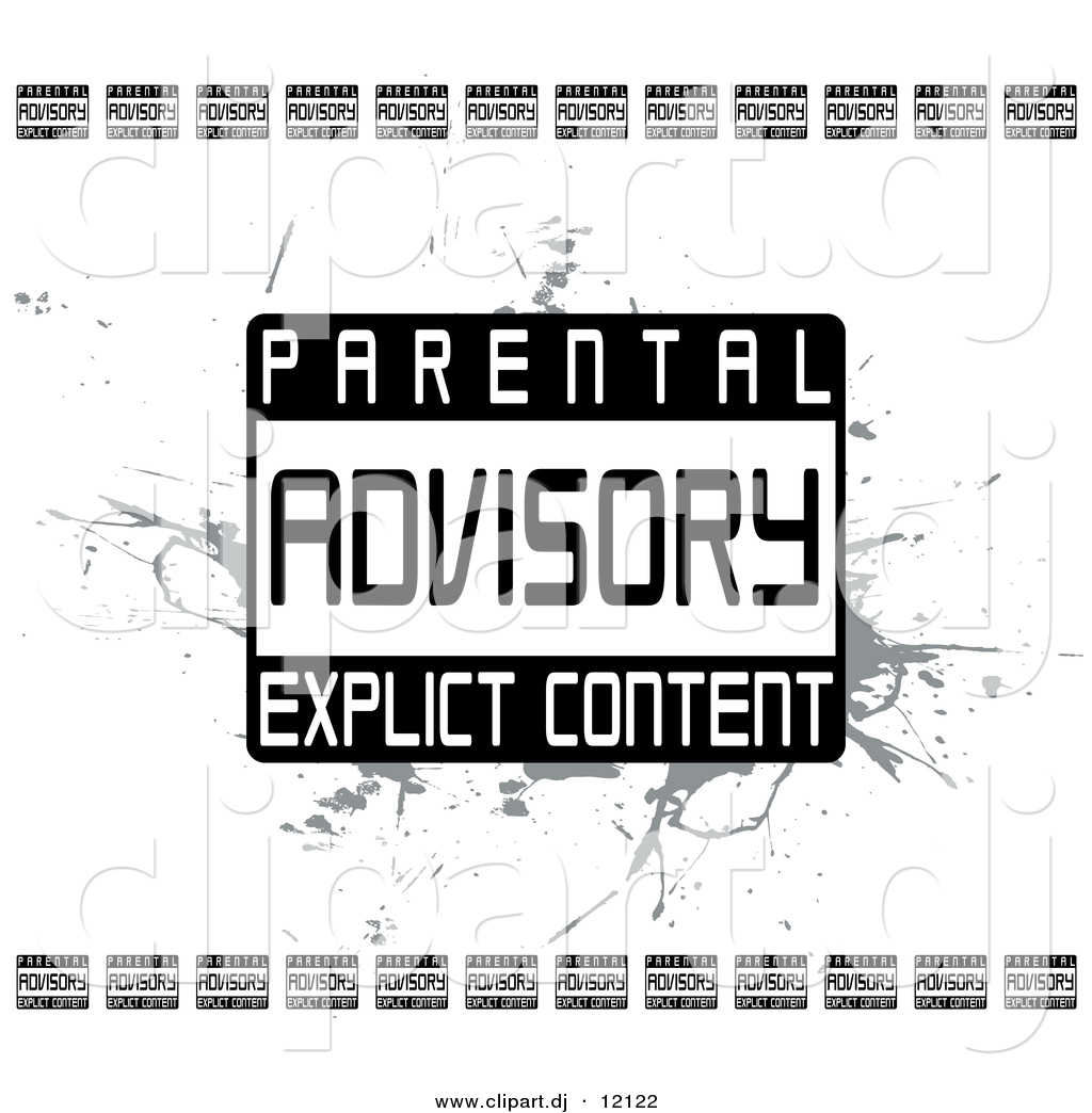 Vector Clipart of a Grunge Parental Advisory Explicit.