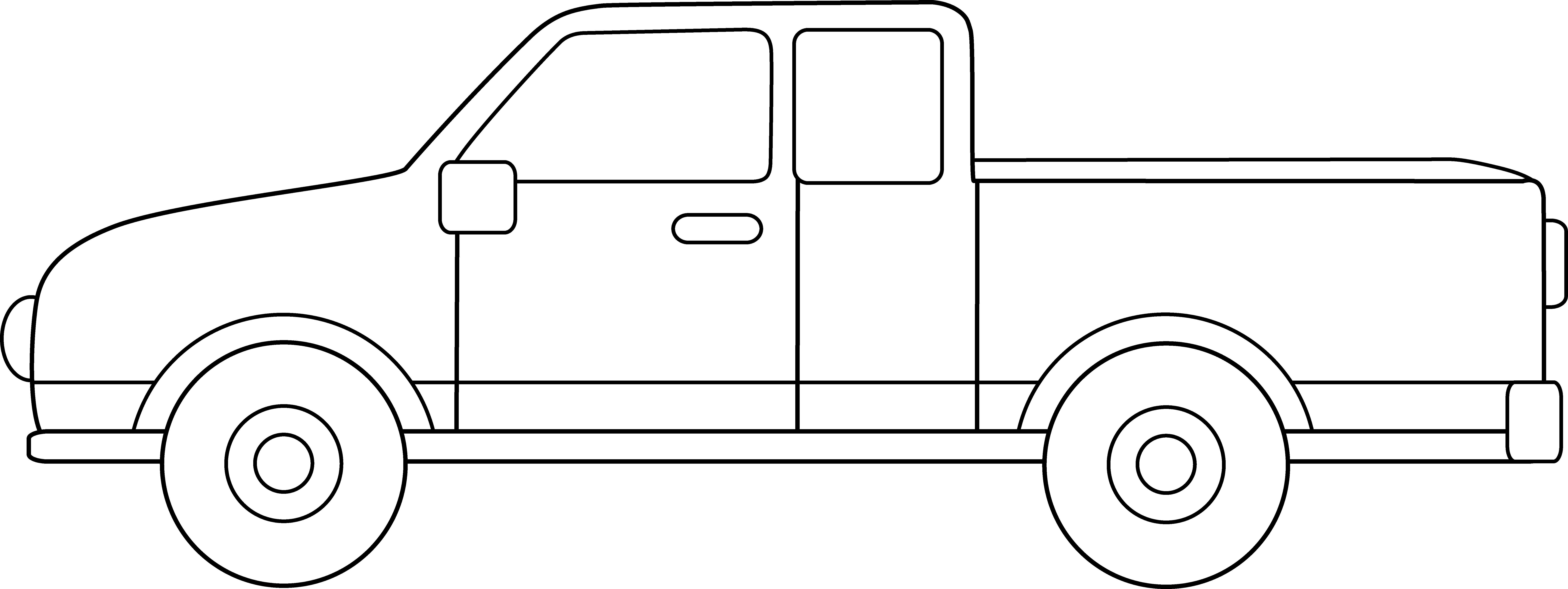 Truck Clipart Black And White.