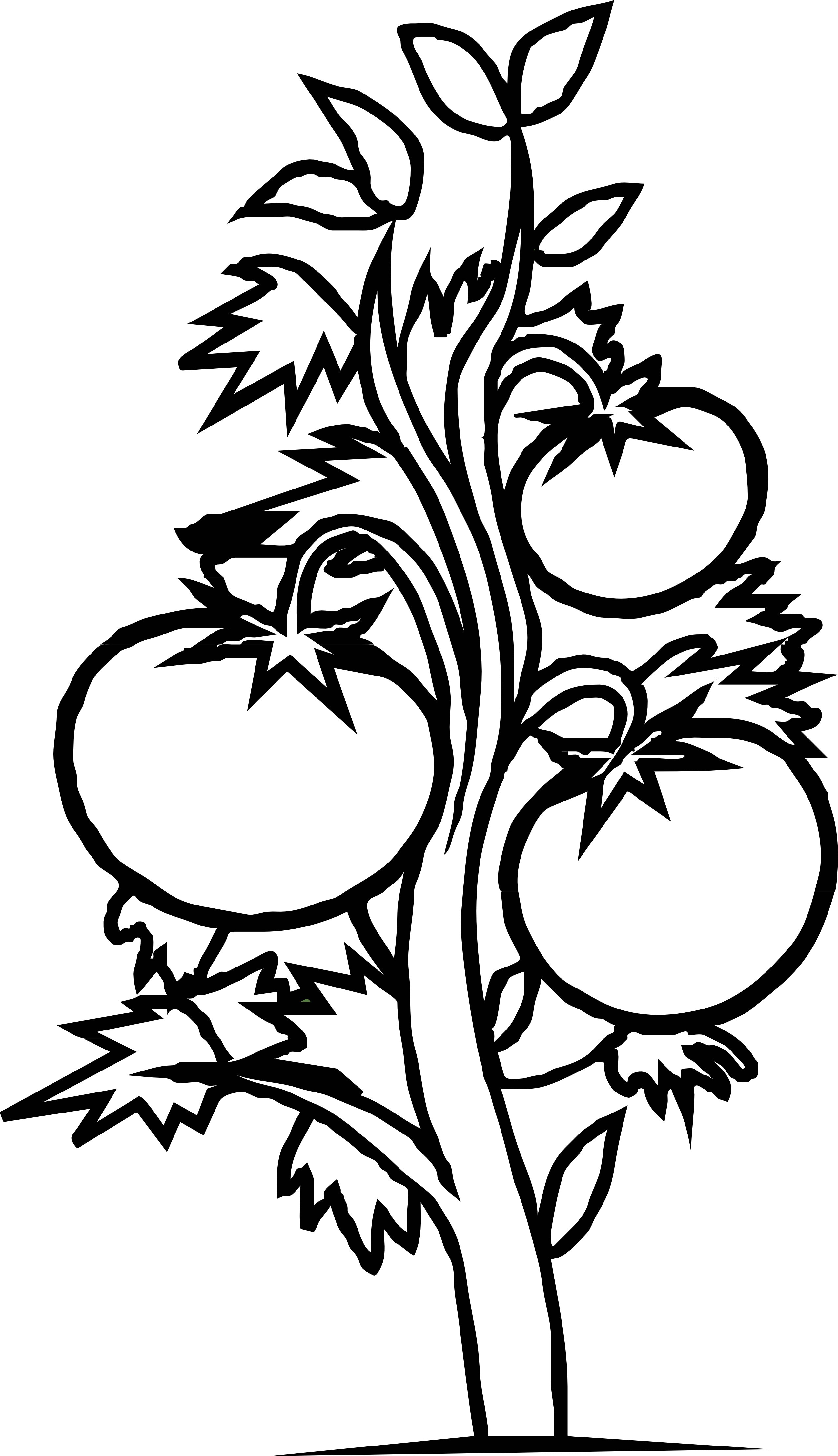 Scbawf44 Shrub Clipart Black And White Free Big Pictures Hd