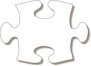 Jigsaw White Puzzle Piece Large Shadow Clip Art at Clker.com.