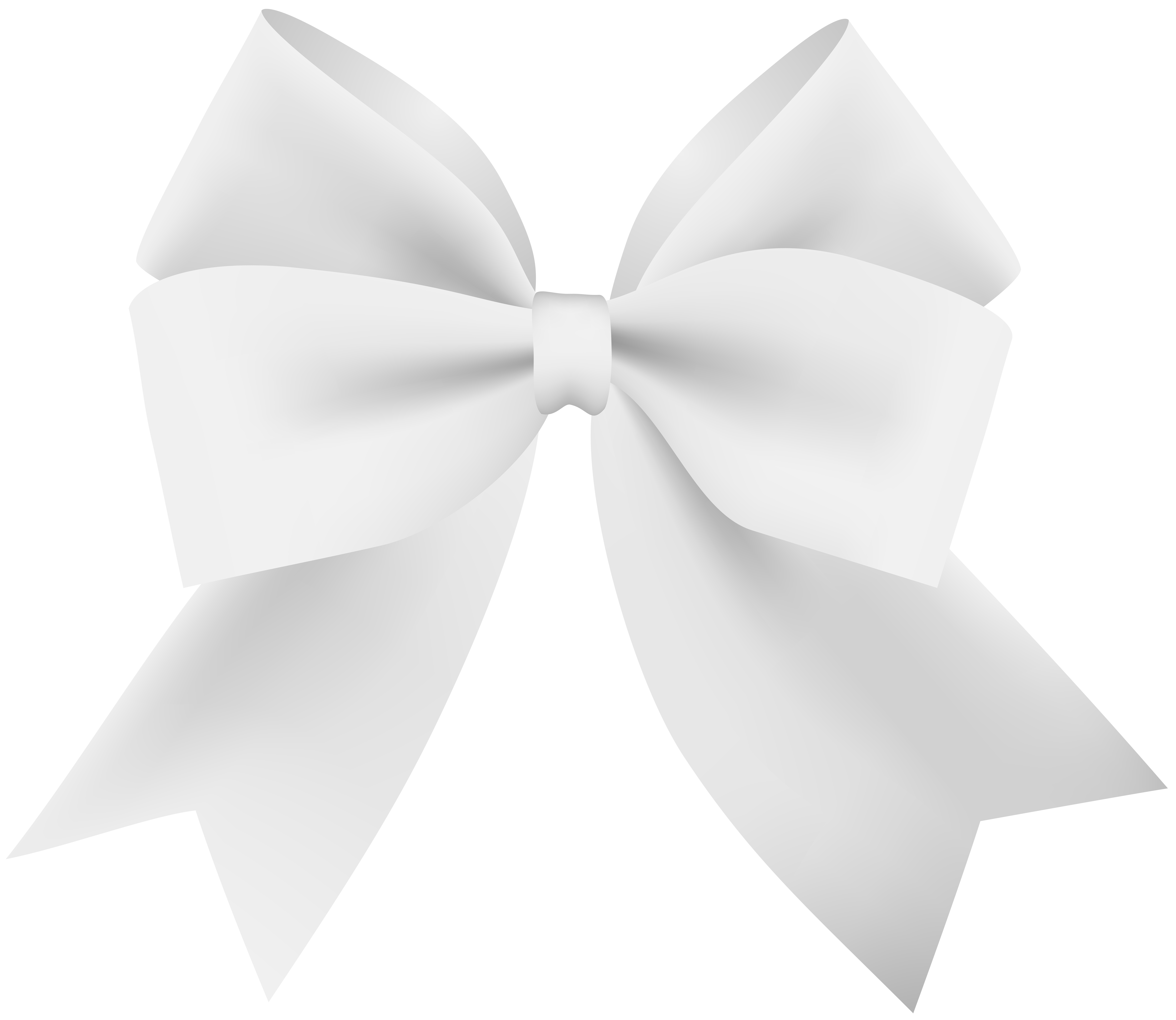 White Bow Transparent PNG Image.