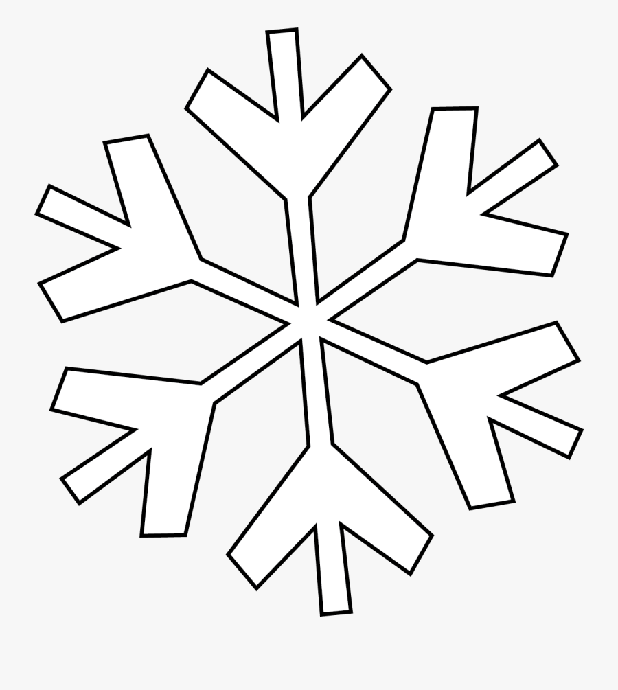 Snowflake Clipart Line Drawing.