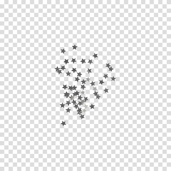 BLACK AND WHITE S, gray stars transparent background PNG.
