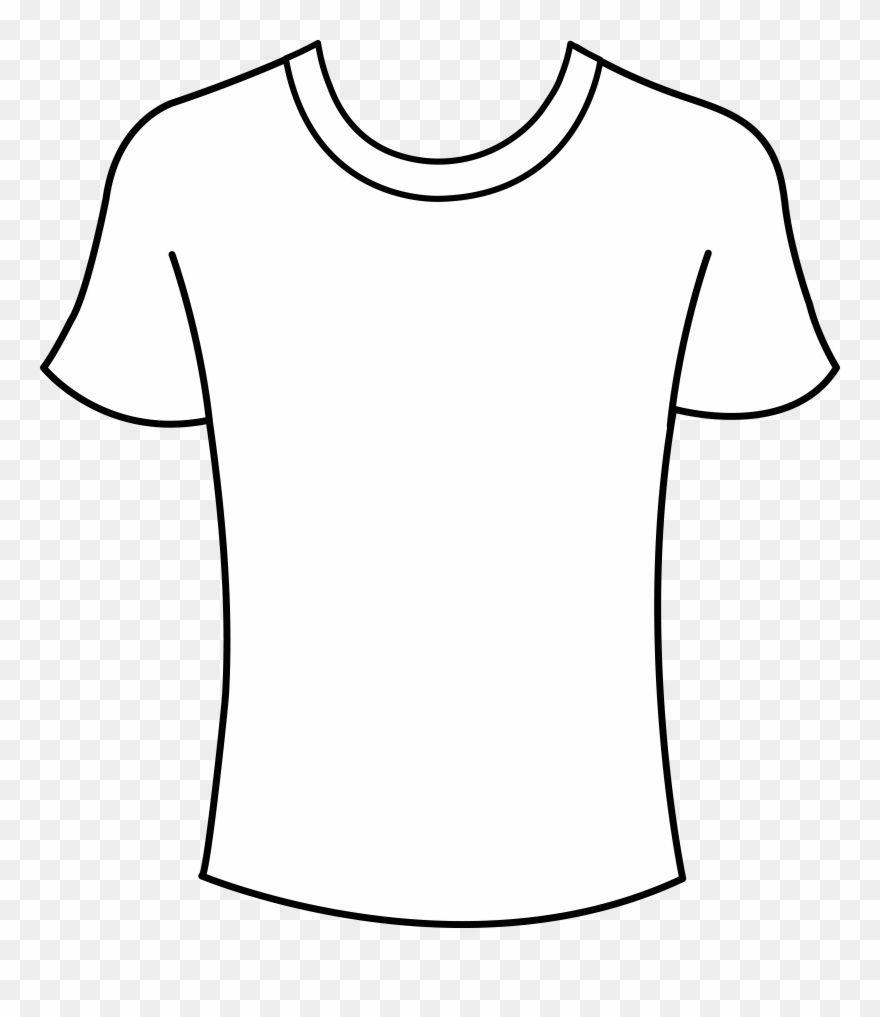 White T Shirt Template Clip Art