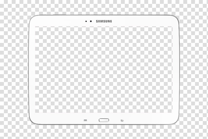 White tablet computer illustration transparent background.