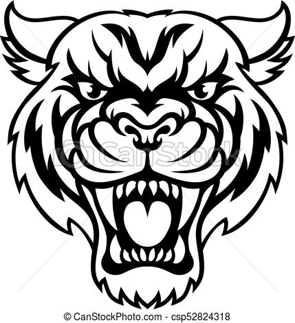 Angry Tiger Sports Mascot.