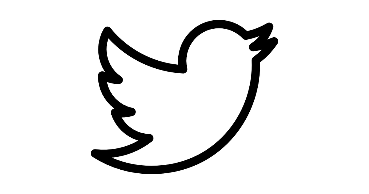 Twitter logo outline.