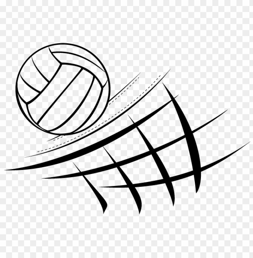 black volleyball png image.