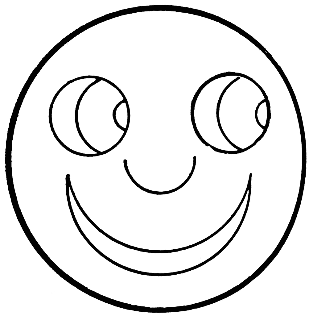 Smiley Face Clipart Black And White.