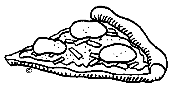 Whole Pizza Clipart Black And White.