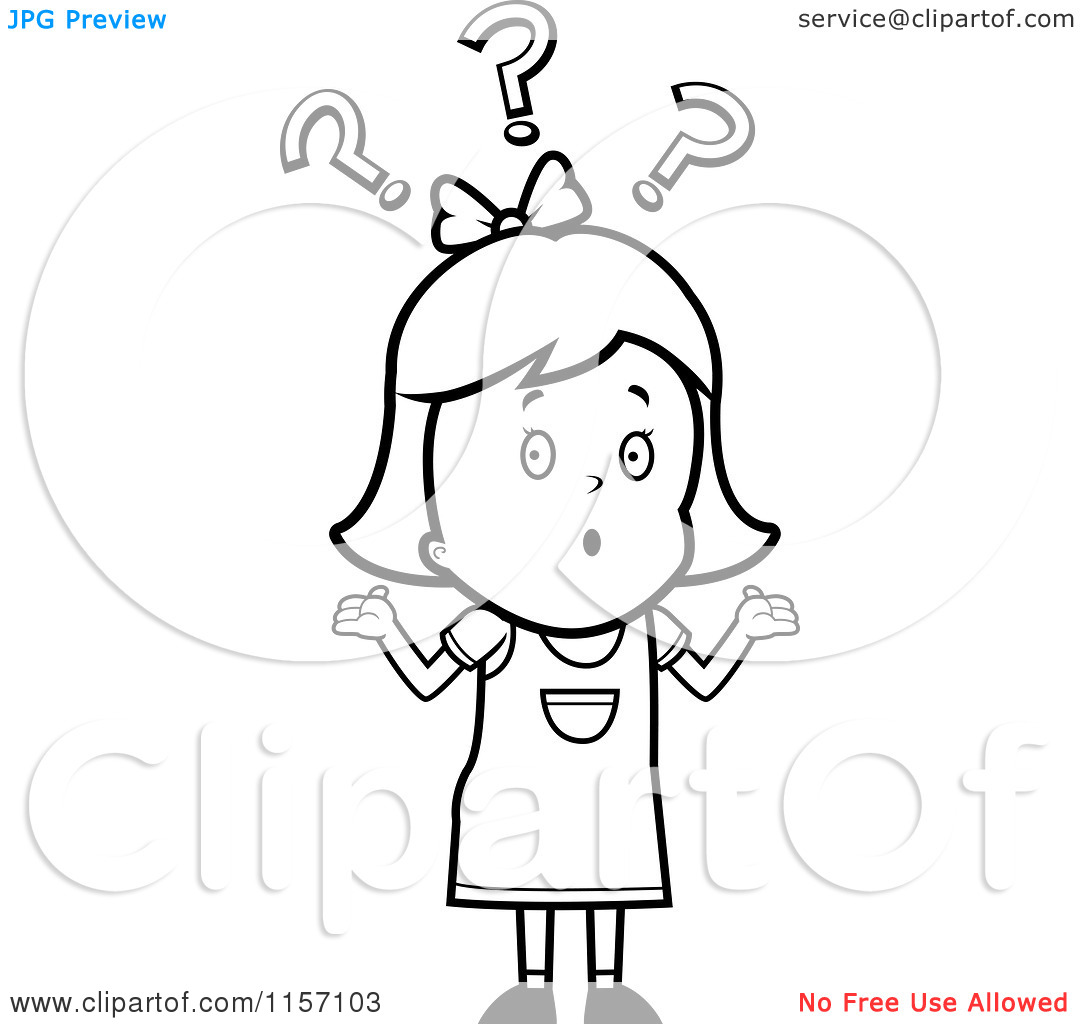 confused girl clipart black and white 20 free Cliparts.
