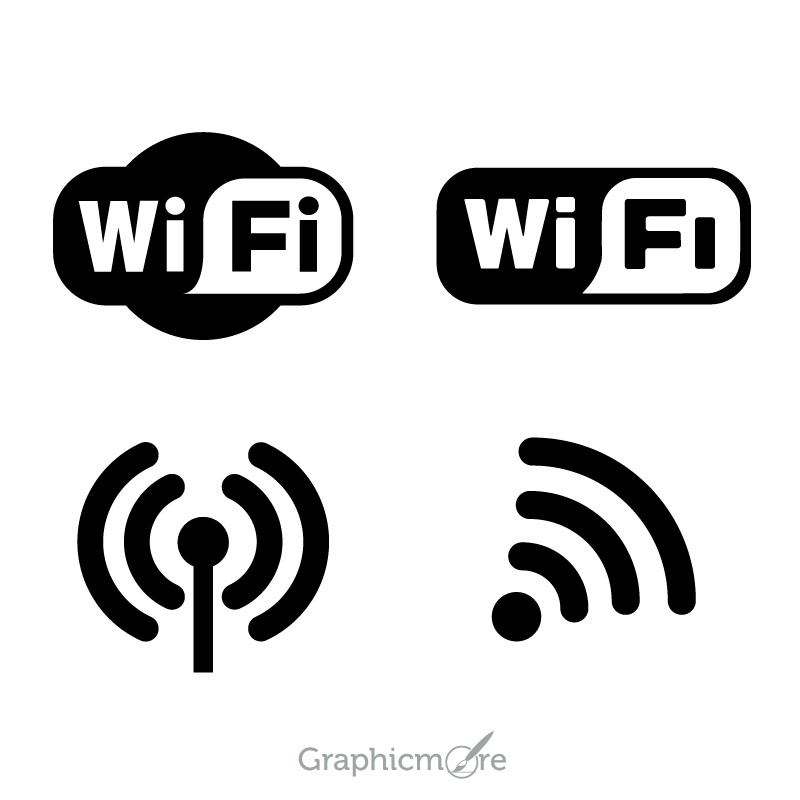 Wifi Logo Icons Set Design Free Vector File Download by.