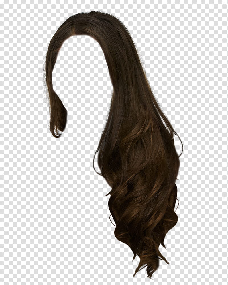 Hair , women\'s brown wig transparent background PNG clipart.