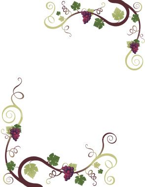 grapevine border clip art free.