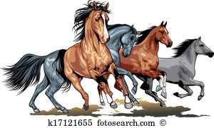 Wild horse Clip Art Vector Graphics. 7,654 wild horse EPS clipart.