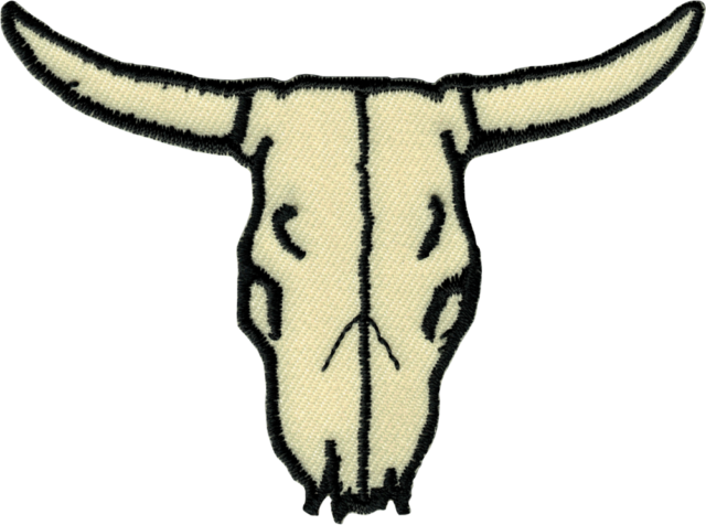 19632 Cow Skull Wild West Desert Cowboy Range Bone Embroidered Iron Sew On  Patch.