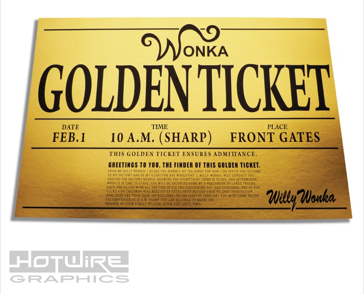 willy wonka golden ticket shirt