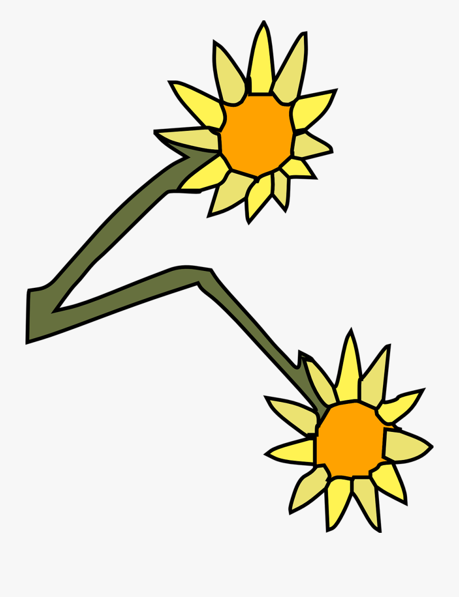 Two Wilting Flowers Clip Art.