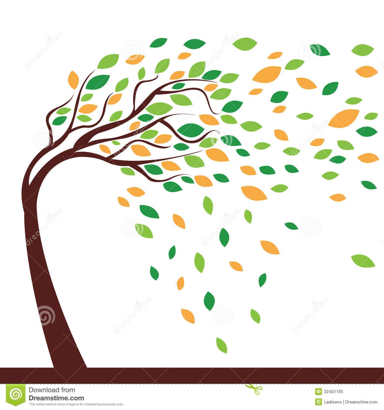 Image result for windy tree clipart.