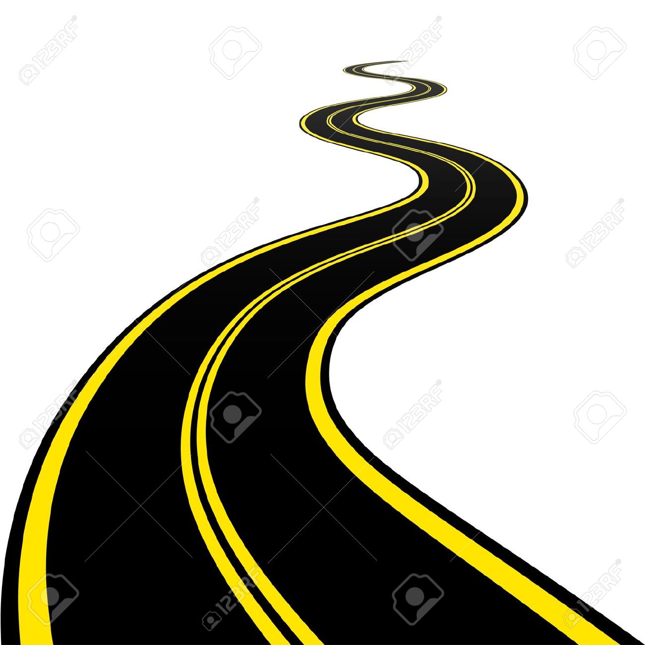 Winding road clipart free.