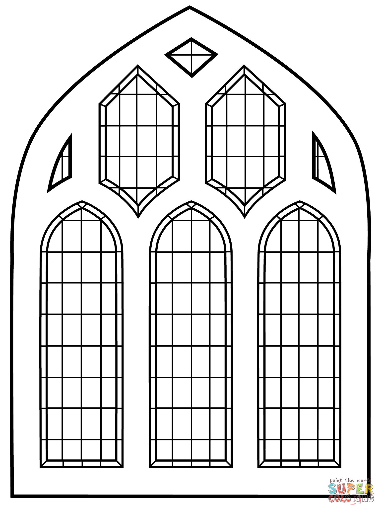 stained glass christmas to color black and white clipart