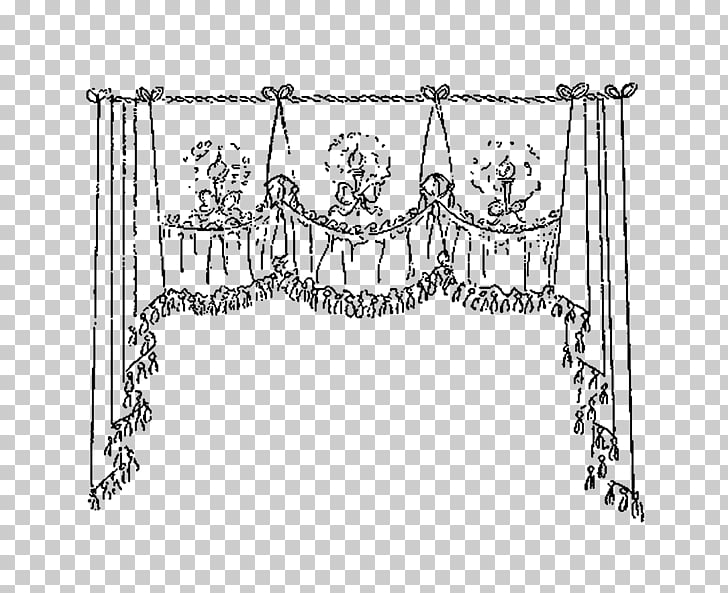 Drawing Window , curtains PNG clipart.