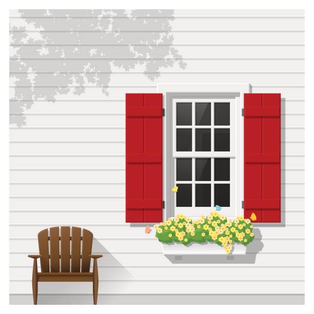 Window Flower Box Illustrations, Royalty.