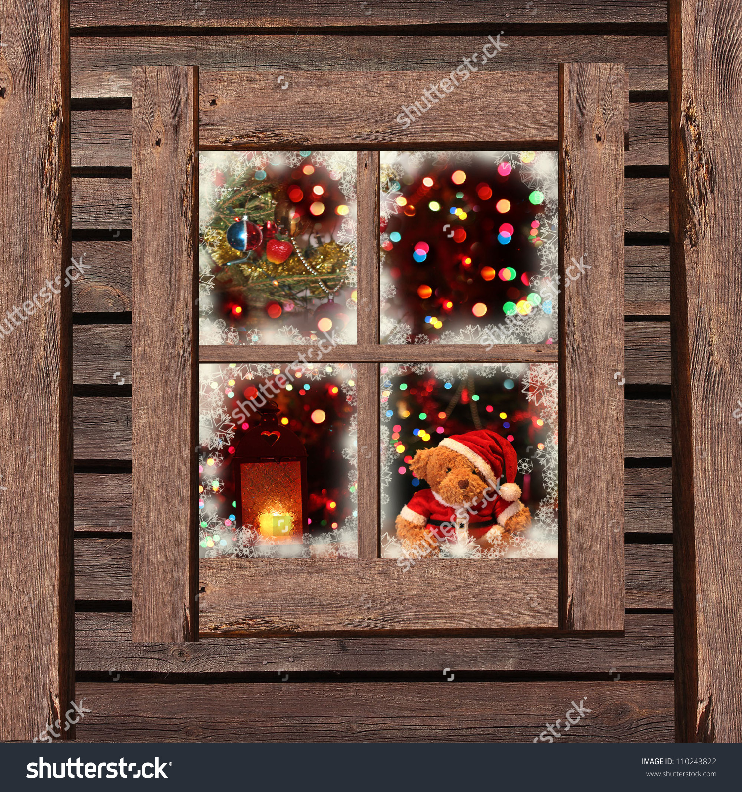 Window clipart christmas lights.