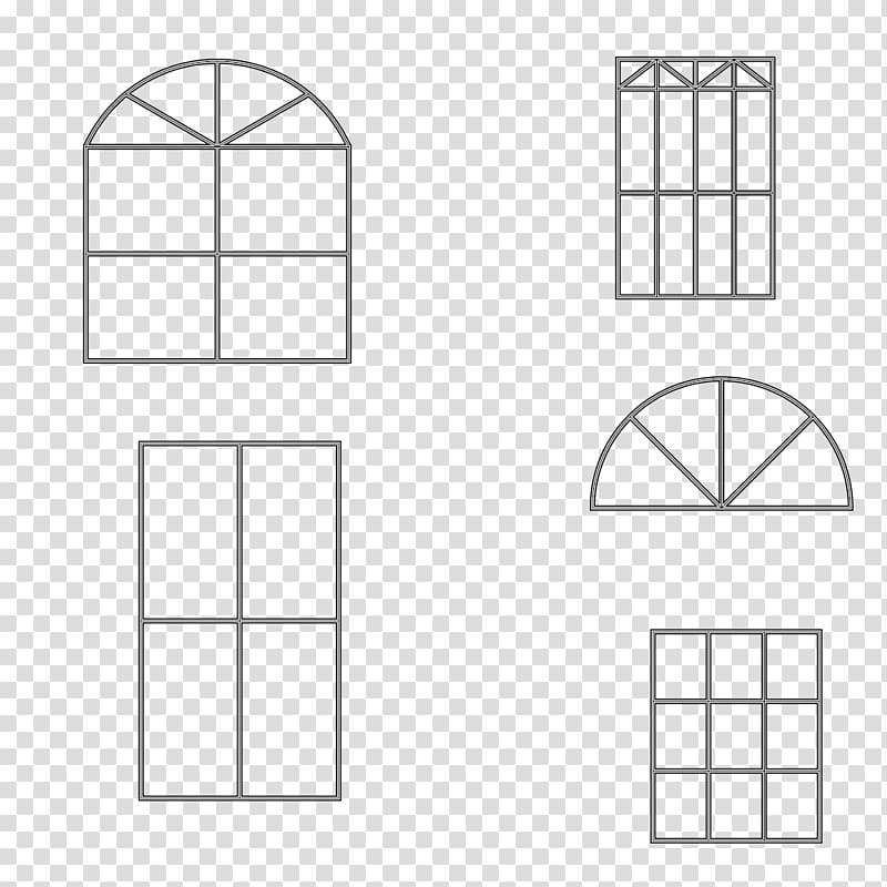 Window Square Shape Pattern, Simple window frame material.